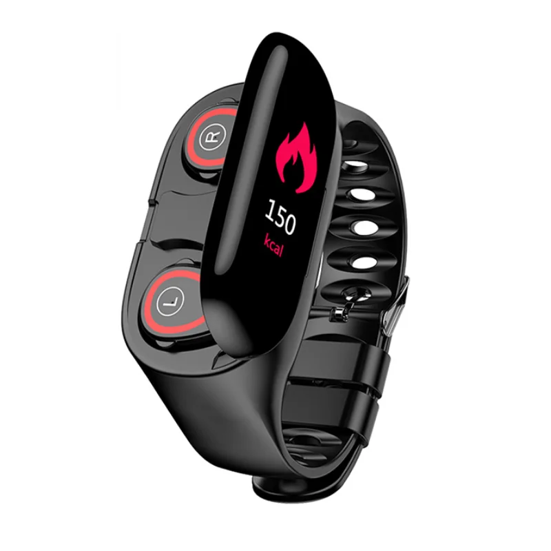 

Ws Headphones Watch Wristband Smart Bracelet Band With Bt Earphone Earbud 2 In 1smart Watch Earbuds