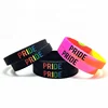 Ready to ship in stock wrist bands custom logo plastic for events Pride bracelet silicone wristbands