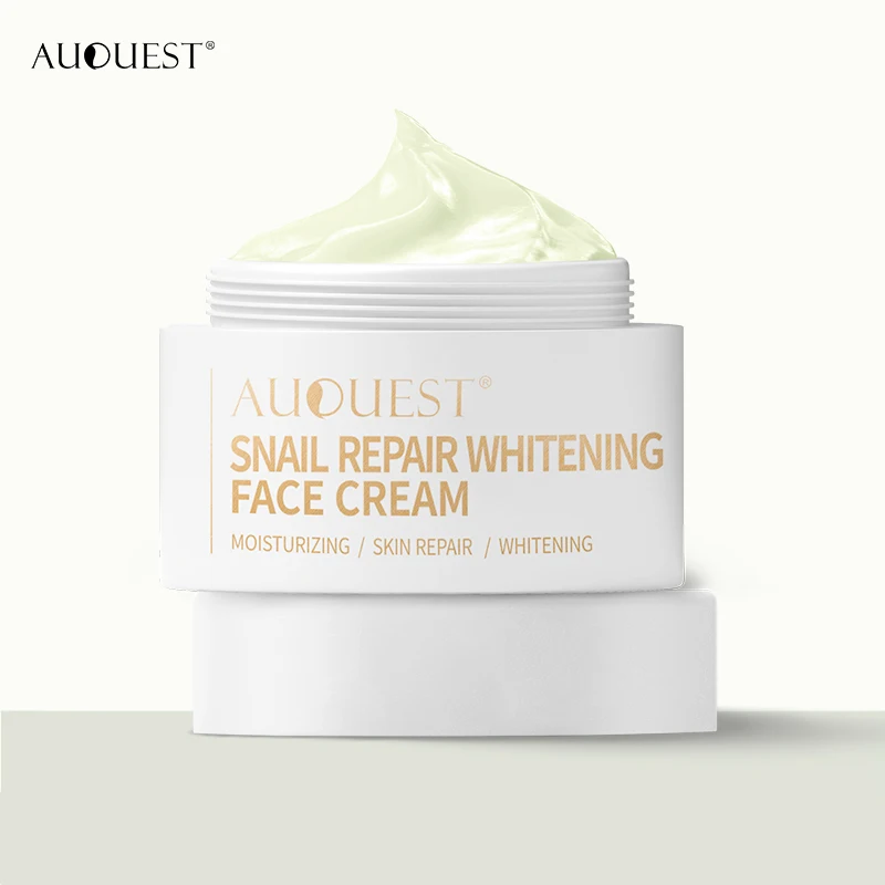 

Snail whitening cream Manufacturing wholesale repairing anti wrinkle best daily face cream, White color