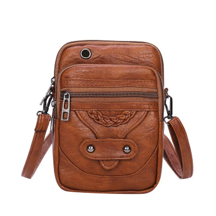 

High quality women cell phone bag shoulder personalized phone pouch bag leather