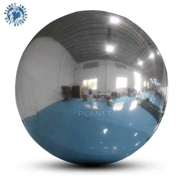 

Factory Custom Dazzle Colorful Reflective PVC Inflatable Mirror Balloon Silver Giant Inflatable Mirror Ball For Stage Decoration