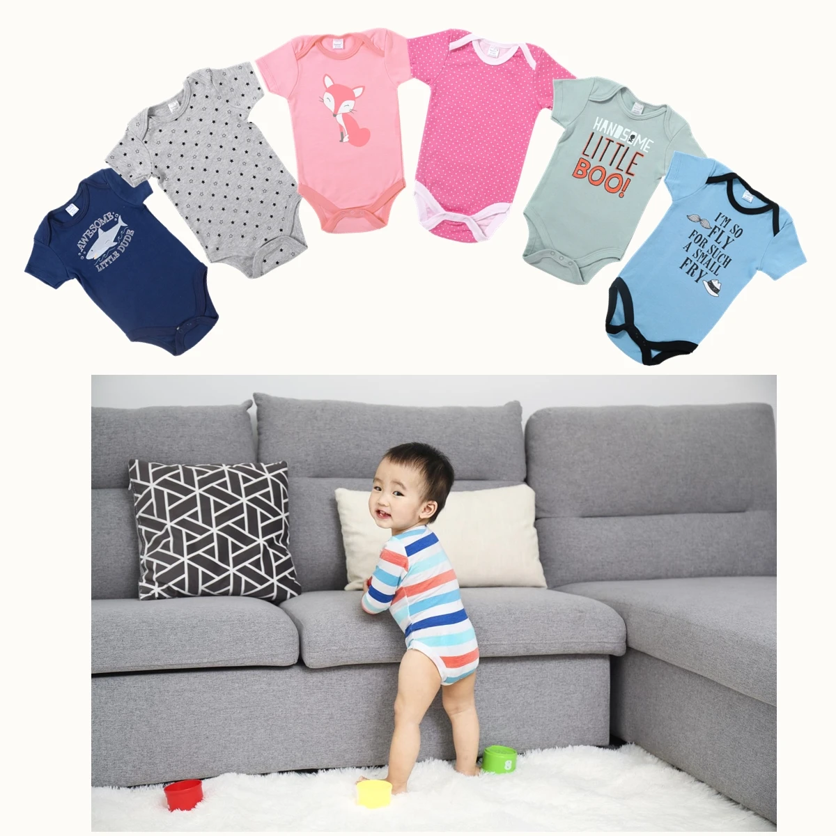 

[simfamily] 100%Cotton Newborn Rompers 0-12M Baby Girl Clothes Jumpsuit Baby Boy Girl Outfits Clothes