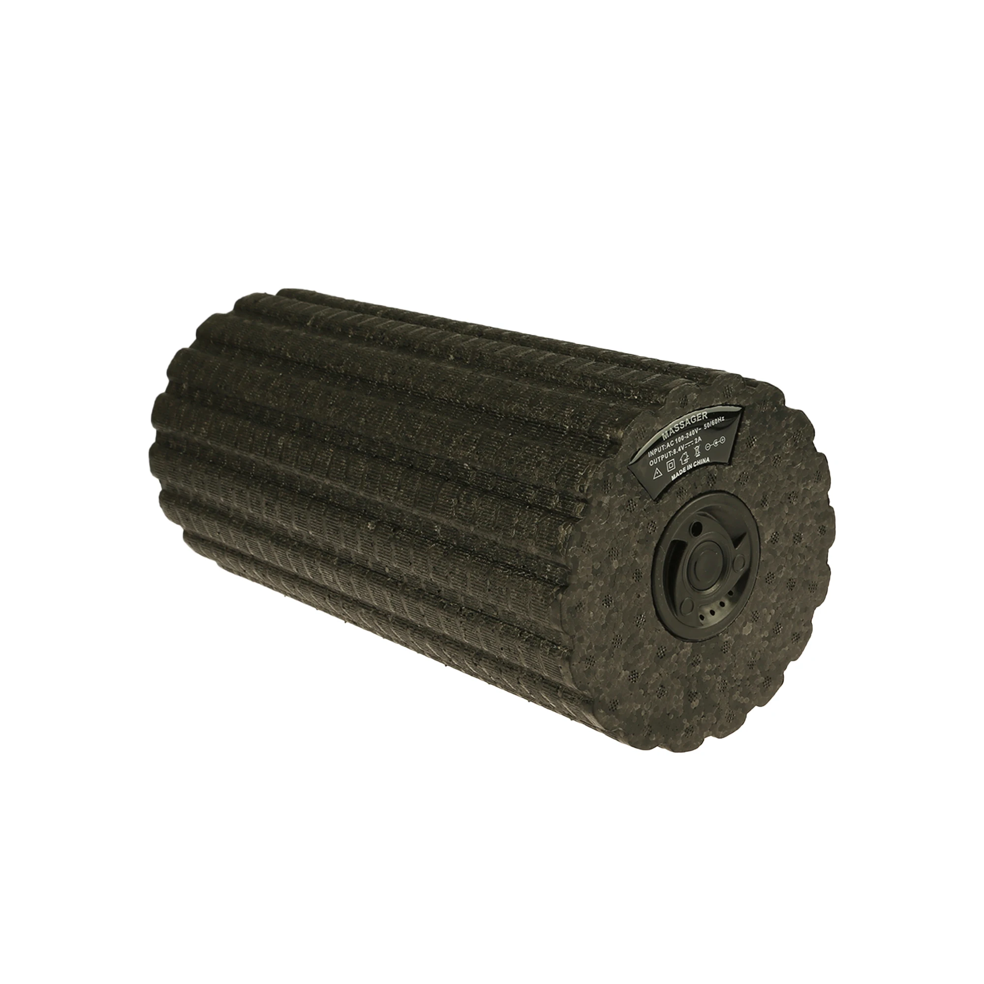 

Vibrating foam roller rechargeable for muscles and vibrating foam roller with screen, Black/black pink