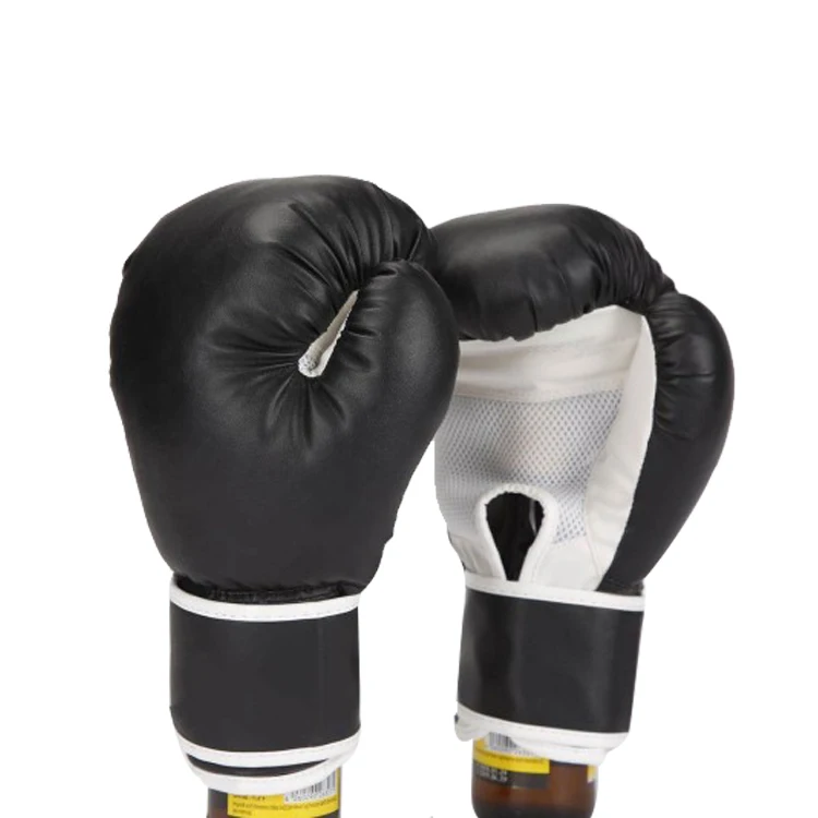 

Zeusfit 2021Boxing Equipment Taekwondo karate PU Leather Custom Logo Design Boxing Gloves For Adults, Black