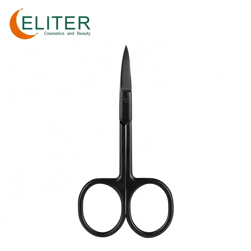 

Amazon Hot Sell In Stock Professional Black Stainless Steel Manicure Nail Long Handled Nail Scissors Lash Scissors