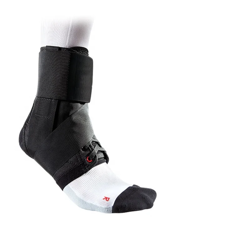

Adjustable lace up compression ankle foot brace orthosis ankle brace, Black, grey ankle brace