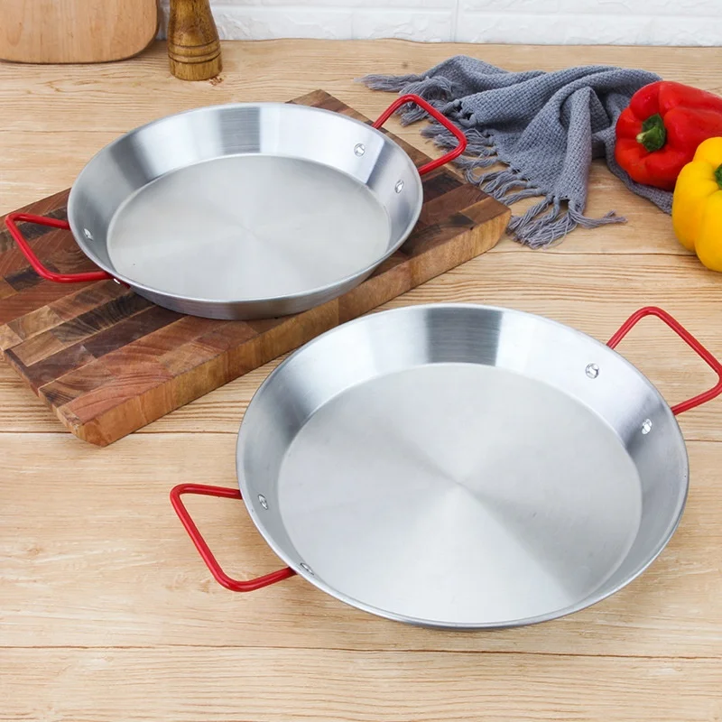 

Stainless Steel Cooking Paella Pan Tray Household Hotpot Cooking For Crayfish Seafood Kitchen Korean