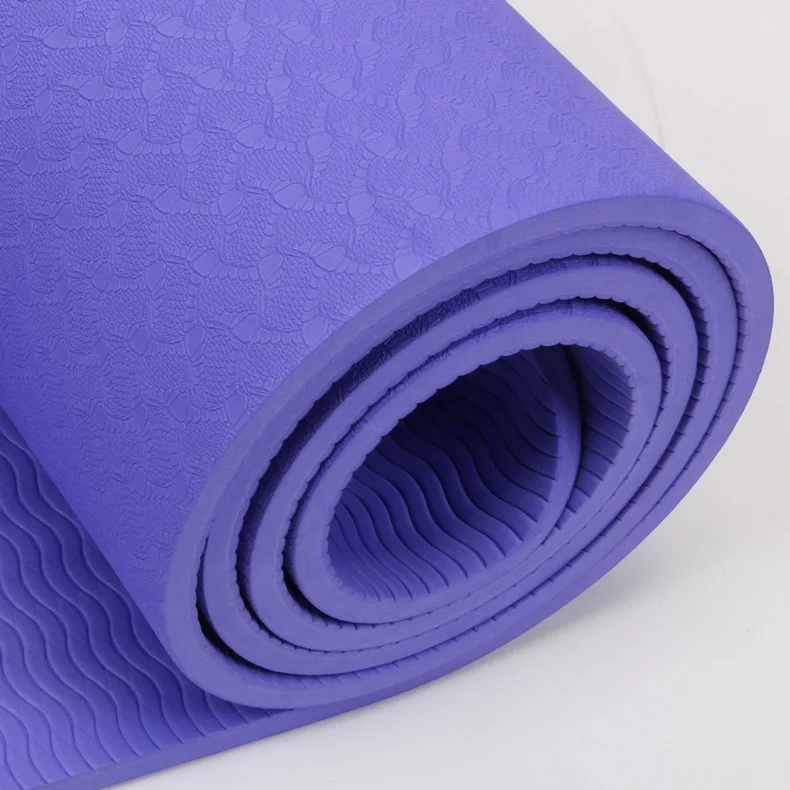 

Mat Yoga TPE 6mm Waterproof Fitness Mat Non-slip Yoga Mat, Dark purple,violet,turquoise green,pink,blue