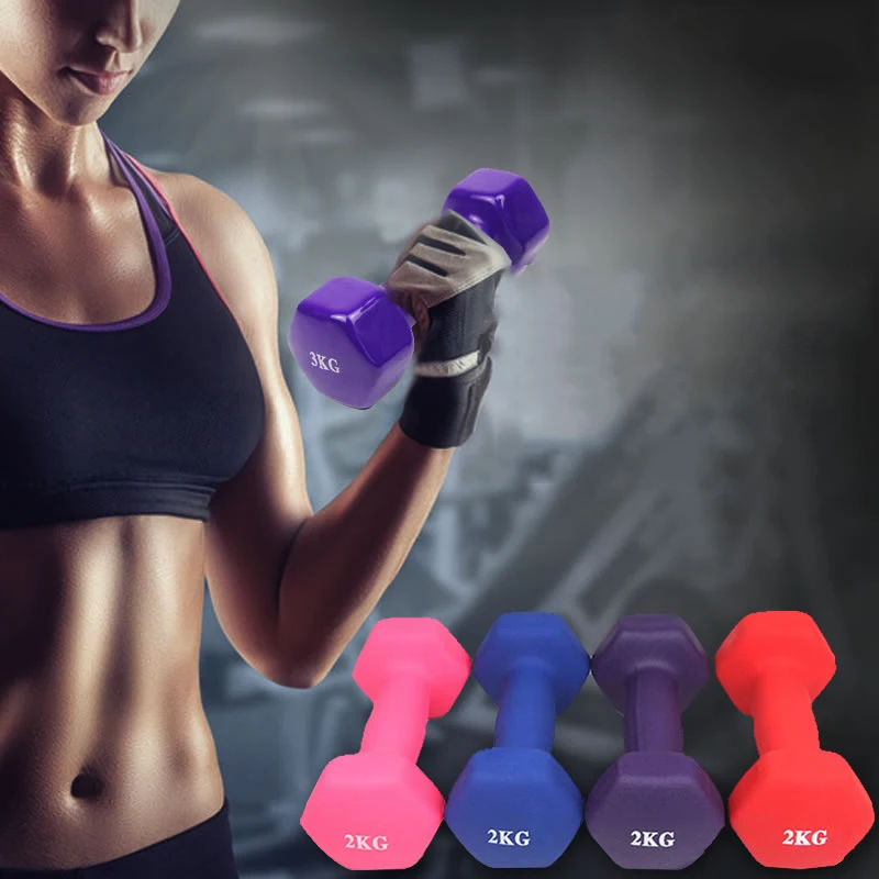 

Cheap Wholesale Home Fitness Yoga 0.5kg 1kg 2 kg 3kg Hex Rubber Dumbbell Sets for Women, Custom color