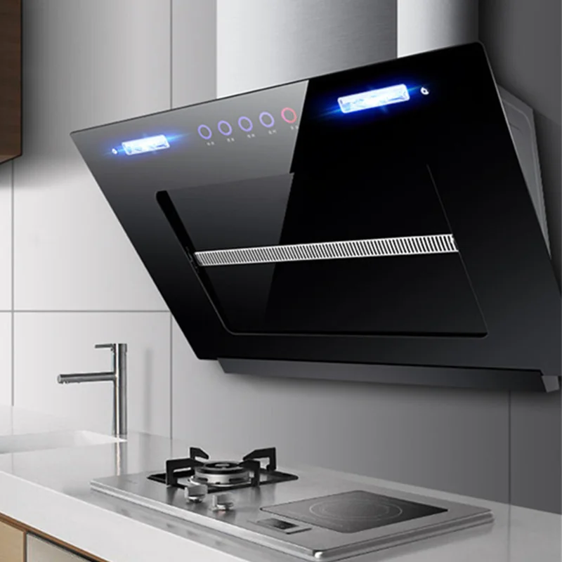 
Side suction range hood household apartment rental project OEM customized automatic cleaning range hood 