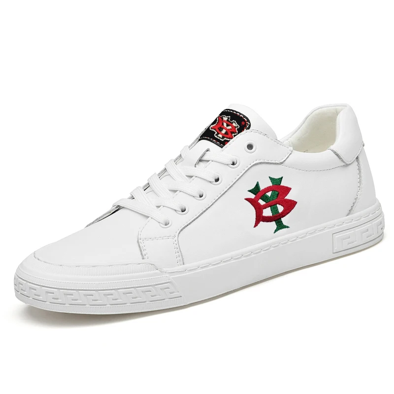 

Men Skateboard Sneaker Shoes Low Cut Casual Skate Shoes, White/white+multi