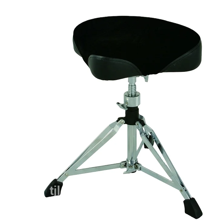 

Professional saddle drum throne drum set chair stool, Chrome