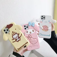 

For iPhone X 7 8 7Plus full case 360 3D hello kitty Melody phone Cases For iphone 6 6s 6plus Bear Soft back cover case girl pink