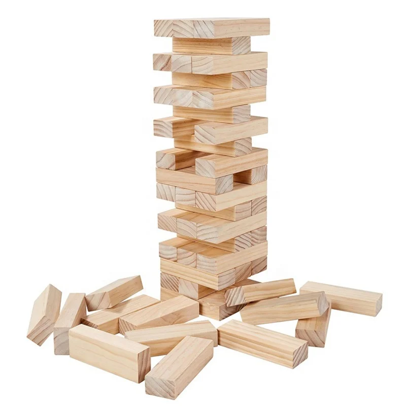 

Wholesale Other outdoor Wooden blocks toys Stacking Games Wooden building blocks toy with friend Tumbling tower