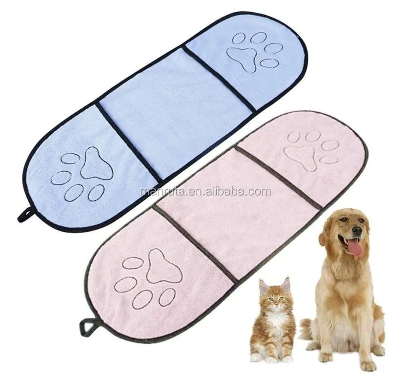 

wholesale multicolor choice Soft Microfiber dog bath towels with hand pocket super absorbent quick dry for pets dogs and cats