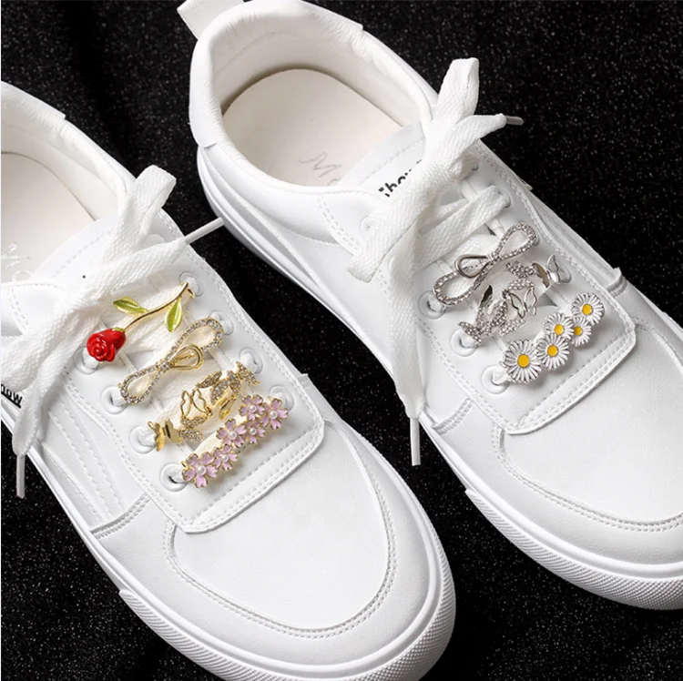 

Wholesale metal lacelock Shoe Decoration Accessories Gold Metal Custom Shoelace Charm, Lct, crystal,or as your needs