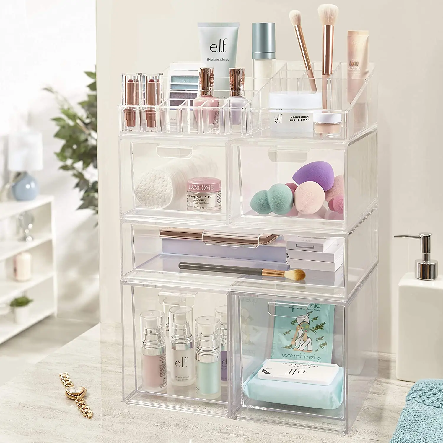

Customized Acrylic Cube Storage Clear Make Up Drawer Organizer Make Up Drawer Organizer
