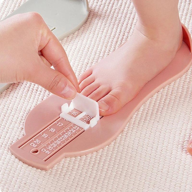 

2021 Montessori Toys Children Early Educational Learning Newborn Baby Foot Length Measuring Ruler For Child Shoes Calculator, Pink blue