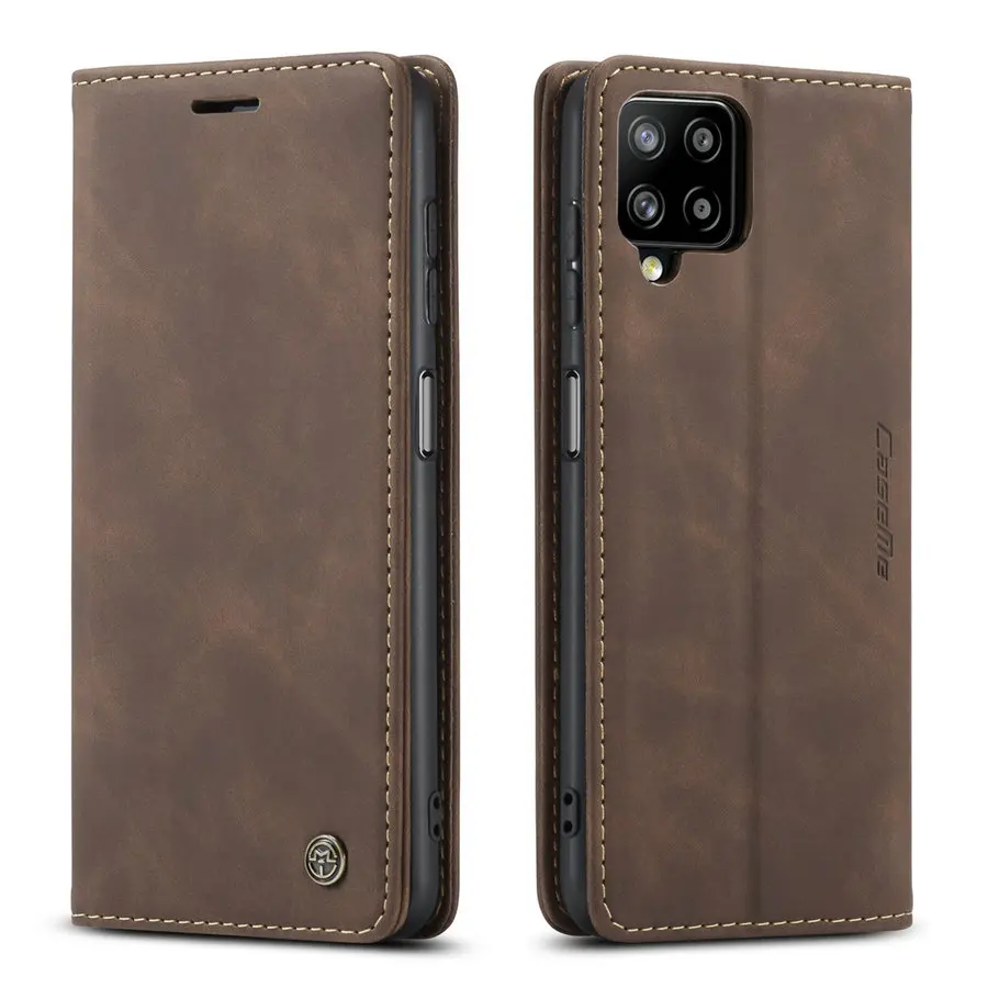 

CaseMe for Samsung A12 Luxury Phone Case With Fold Stand Anti-Slip PU Leather for Samsung A12 A22 A32 A42 A52 Case Wallet Flip, Coffee, brown, red, blue, black