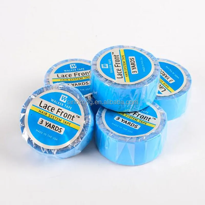 

Lace Front Support Tape 3Yards Double-Sided Tape For Hair Extensions America Wig Toupee Adhesive Tape, Blue