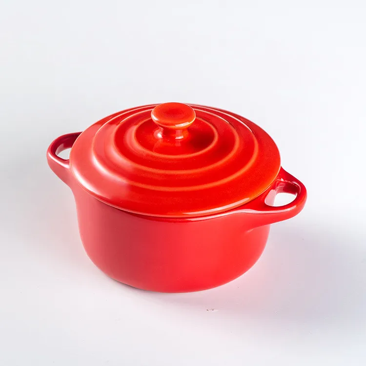 Simple design nordic style multi-color cutlery durable ceramic soup pot with lid and handle.jpg