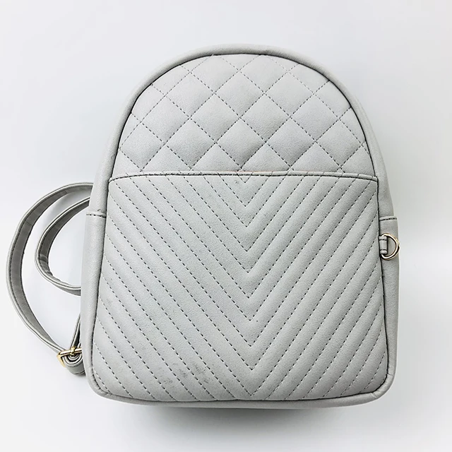 

AIZHU ODM High Quality Low Price PU Leather Fashion Backpack Embroidery Waterproof White Sac a dos Large Backpack 2021