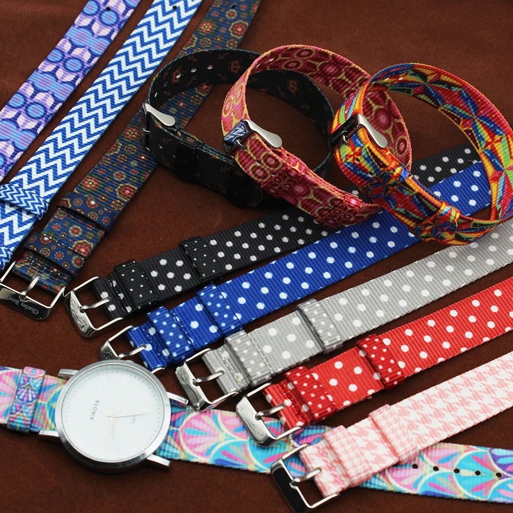 

Yunse Fashion Fabric Watch Straps Printed Nato Watch Bands Eco-Friendly 22mm Nylon Bands For All Watches Amazon Hotsale New