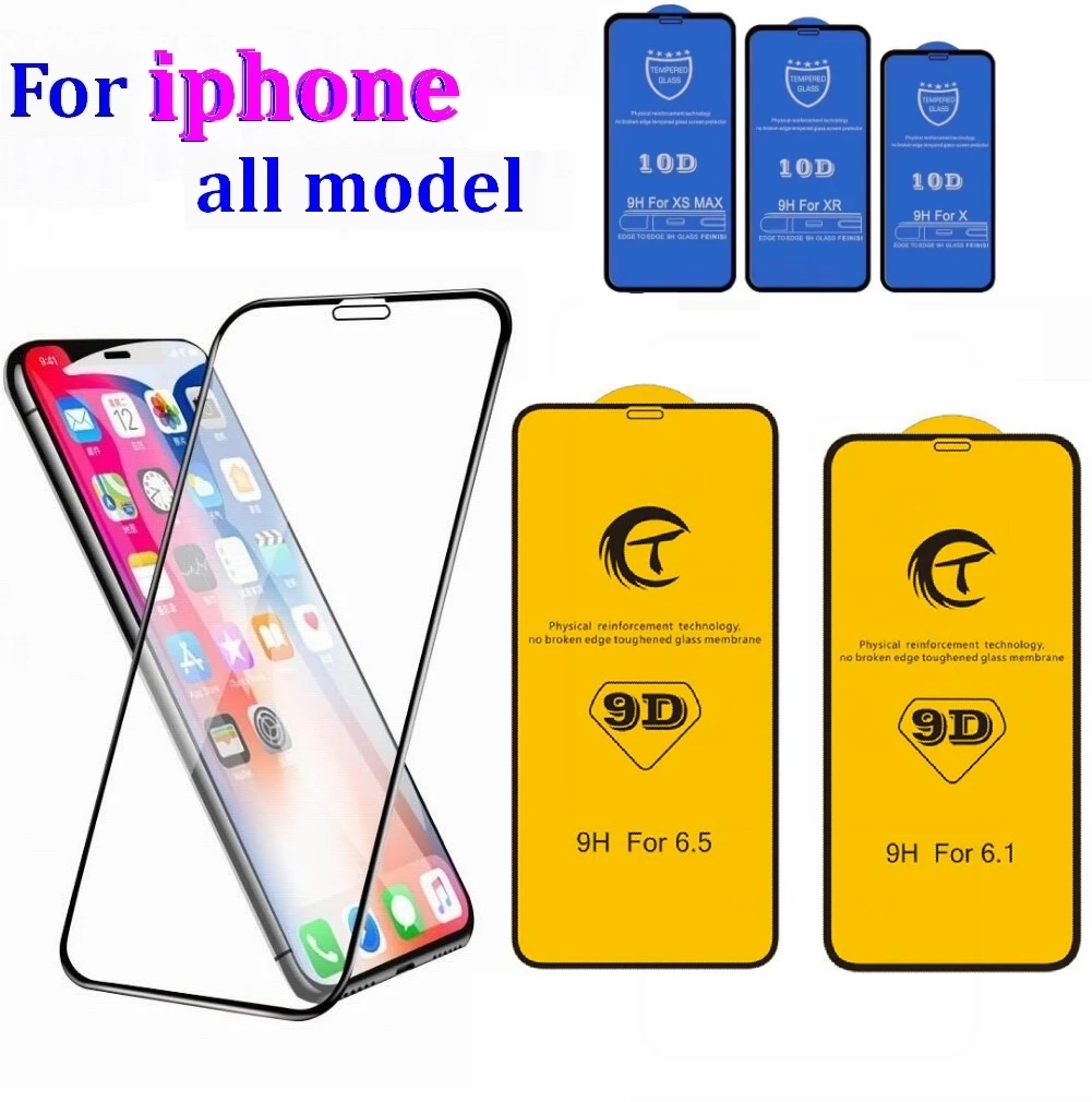 

Hot bending process 9D 10D 3D Curved Edge Full Cover Mobile Phone Tempered Glass Screen Protector Protective Film For iphone 13