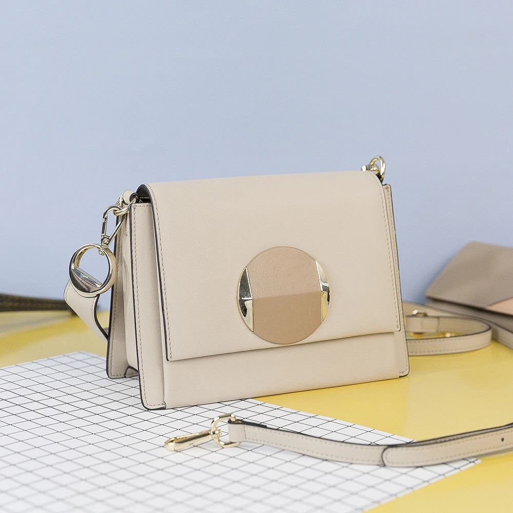 

2020 new fashion ladies chain solid color shoulder crossbody bag leather purse