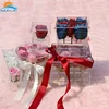 NAXILAI 4/9/12/16 holes Perspex Preserved Fresh Roses Case Plexiglass Chocolate Flower Gift Box Clear Acrylic Box with holes