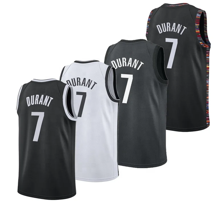 

Embroidery Newest Men's #7 Kevin Durant Black Basketball Jersey/ Uniform, Yellow, white, purple, black