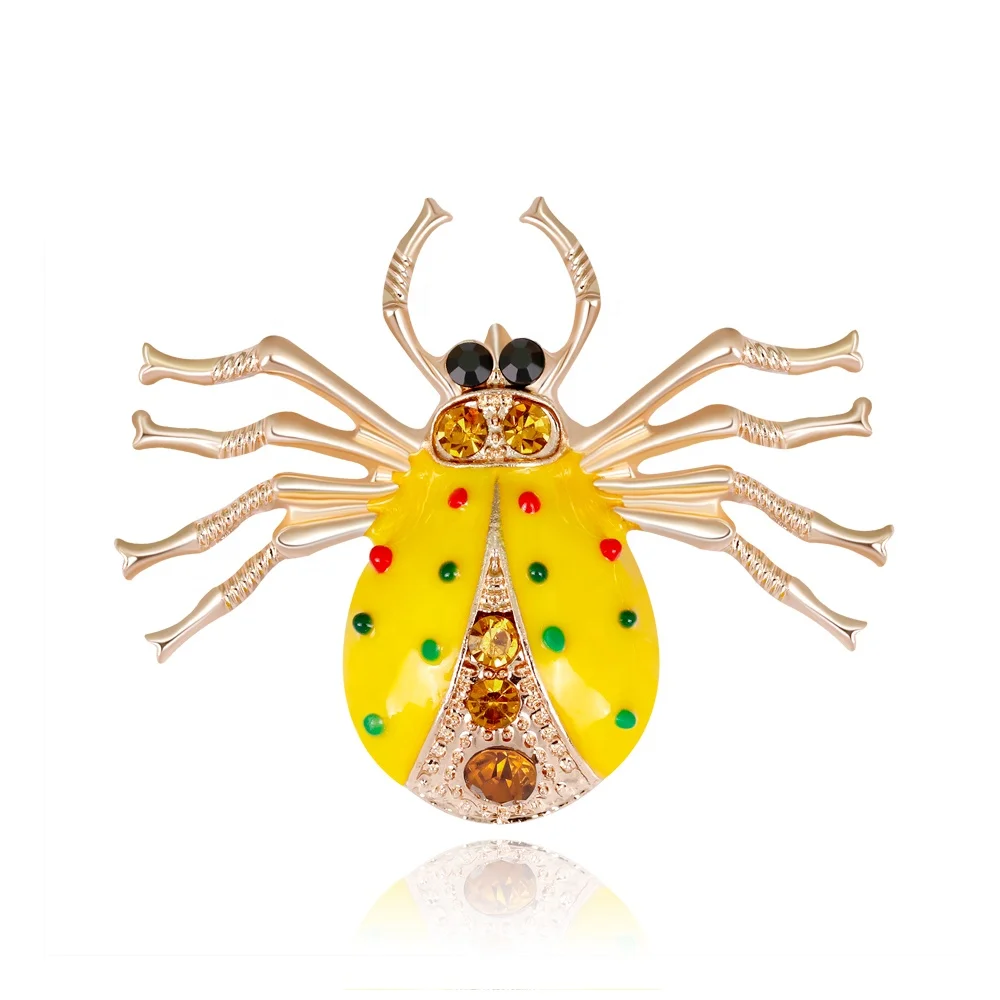 

Alloy Ladybug Cute Delicate Jewelry Clothes Retro Elegant Cartoon Beetle Insect Brooch, Picture shows