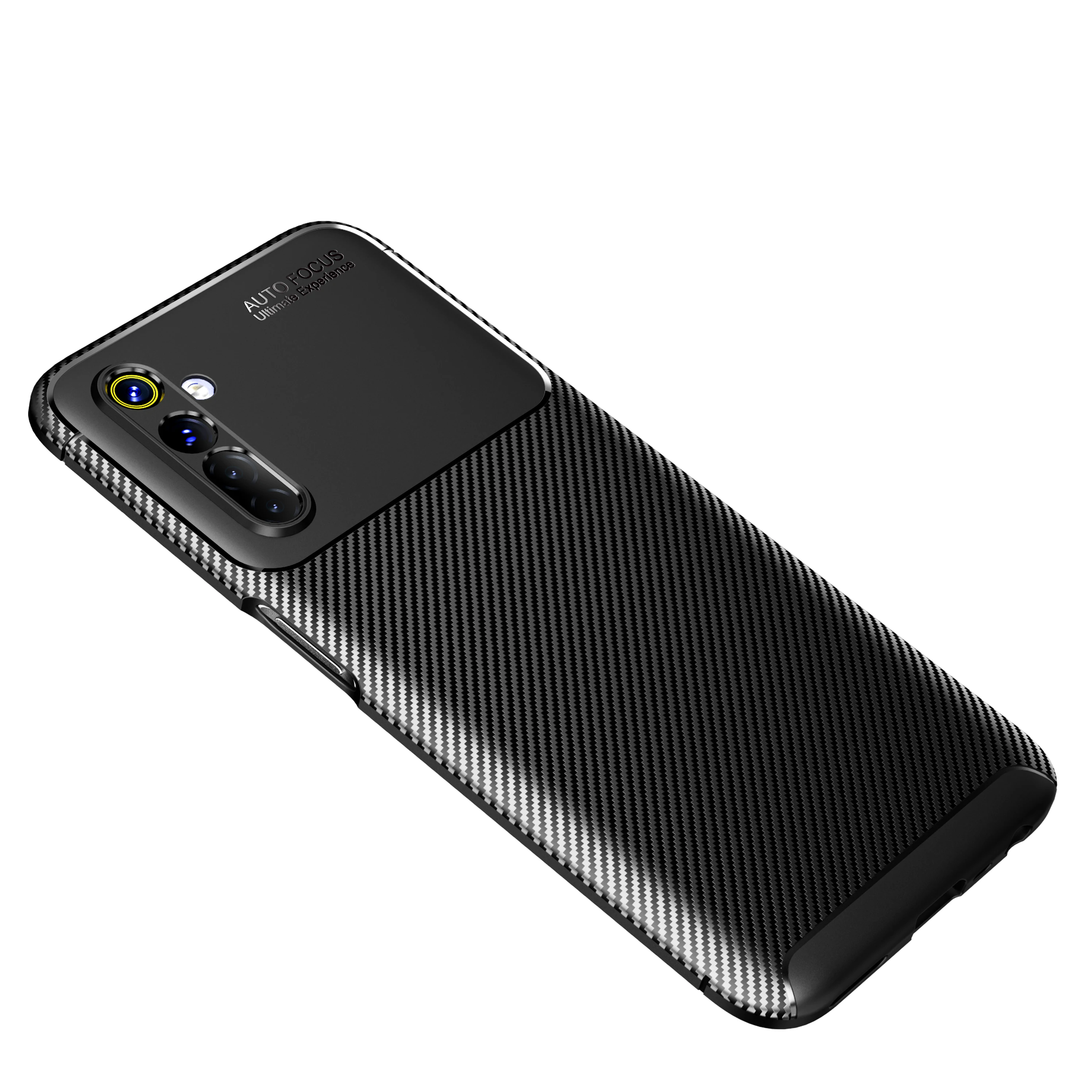 

Thin Soft Carbon Fiber Mobile Phone Accessories Case Back Cover For Oppo Realme 6