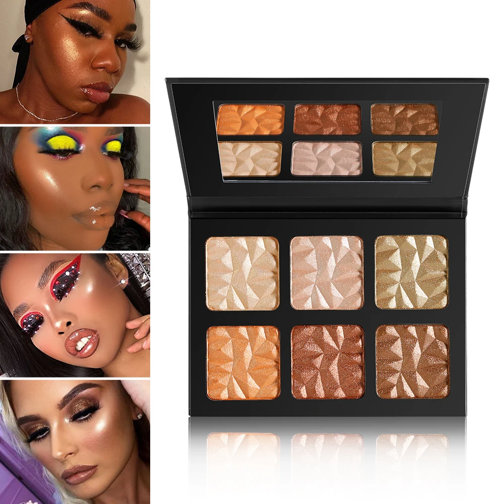 

2021 New Custom Gold Bronzer and Highlighter Palette