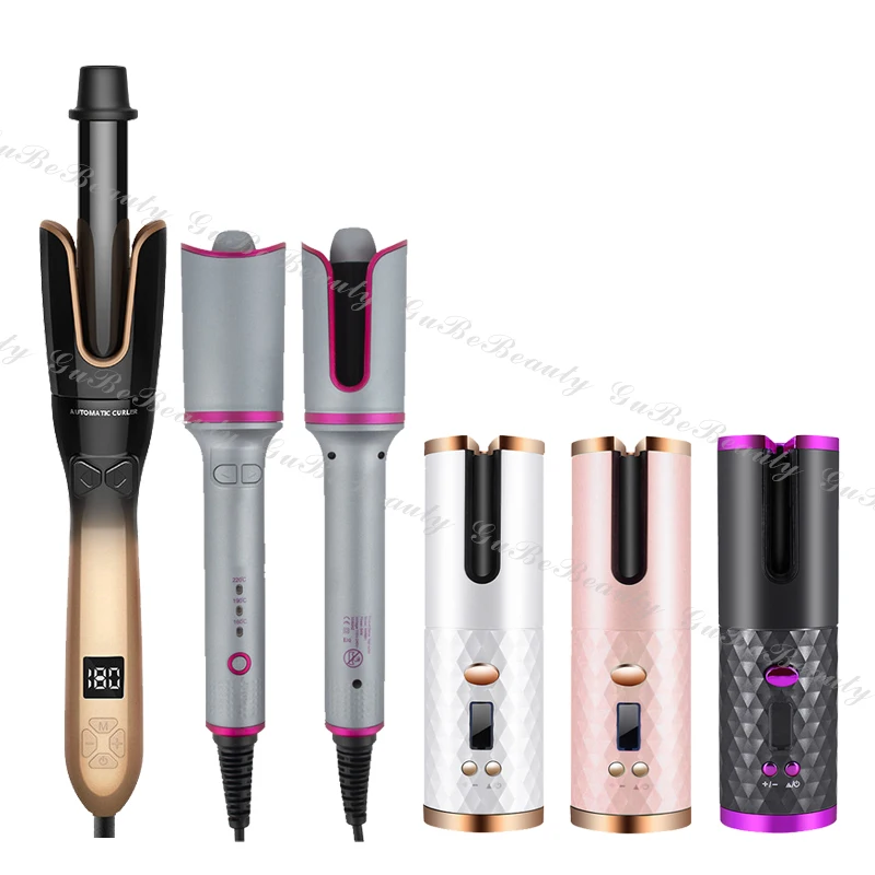 

Gubebeauty professional curling iron intelligent hair curler automatic curling iron hair for homeuse DIY hairstyles with FCC&CE, Rose gold