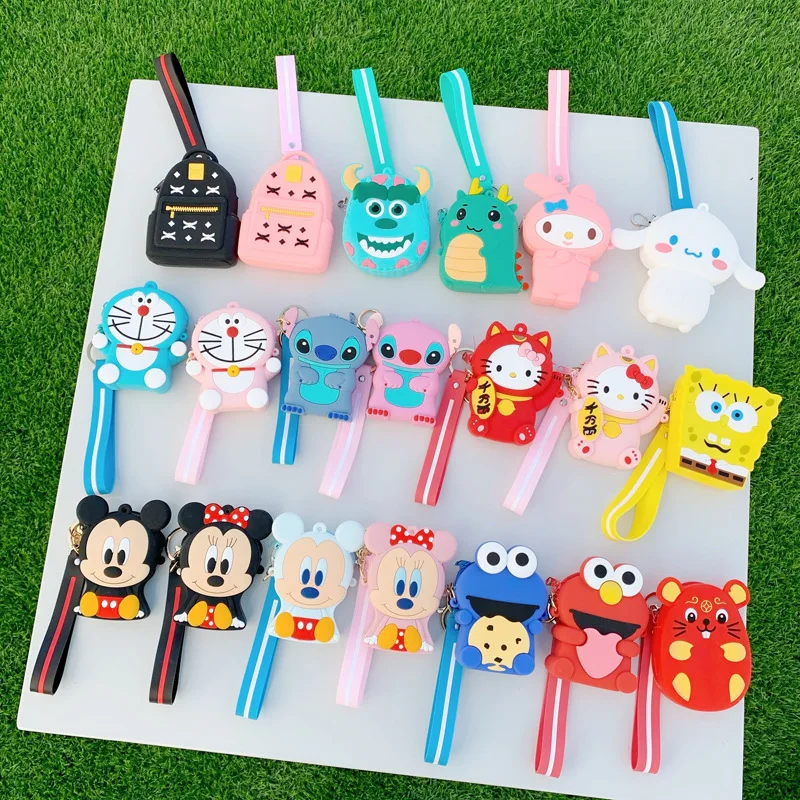 

Kitty Waterproof Zipper Coin Purse Silicone Rubber Cartoon Sesame Street Mickey Minnie Money My Melody Pouch Spongebob Handbag