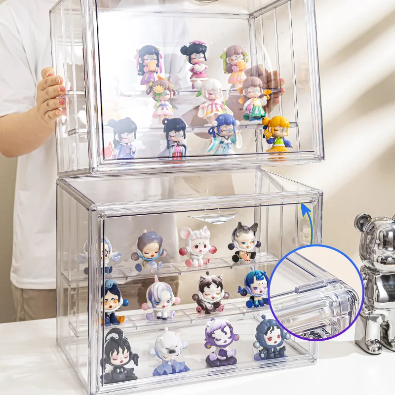 

Luxury Mini Japan Toys Organizer Display Rack Cabinet Funko Pop Protector Clear Acrylic Figure Stand Toy Figure Display Cases