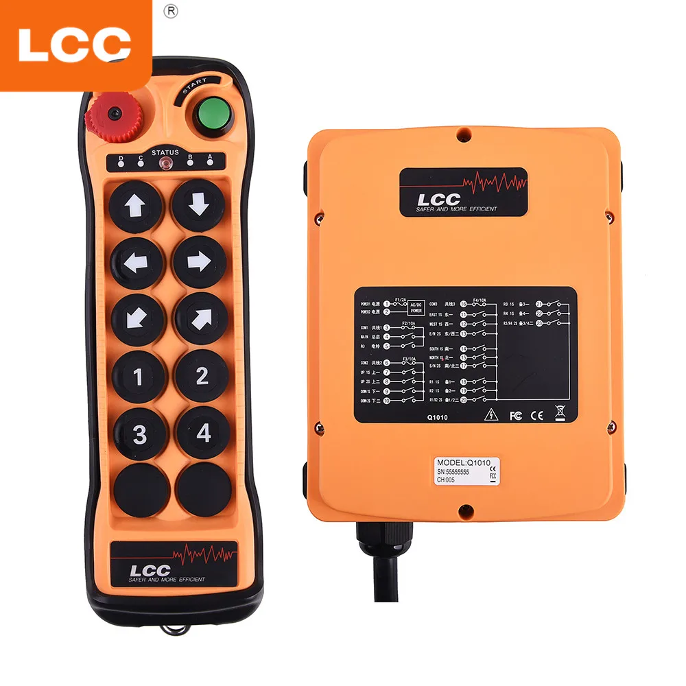 

Q1010 Low/High voltage industrial 10 button radio drill hydraulic remote control