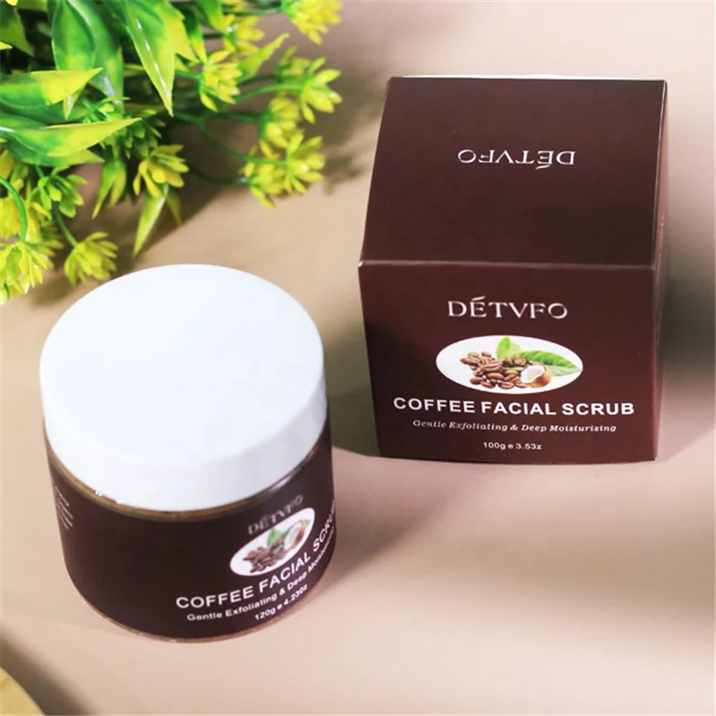 

OEM Coffee Facial Massage Scrub Softening Exfoliating Old Rough Skin Rich In Caffeine Coconut Oil Natural Sea Salt Yeast Extract