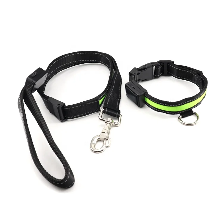 2021 Hot selling Wholesale Manufactory Custom Hands Free Retractable Auto LED Light Pet Dog Leash and collar