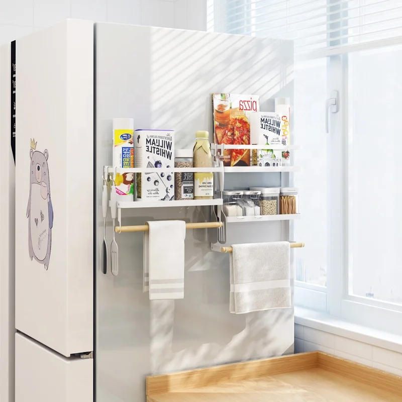 

Multipurpose refrigerator magnetic kitchen rack storage holder