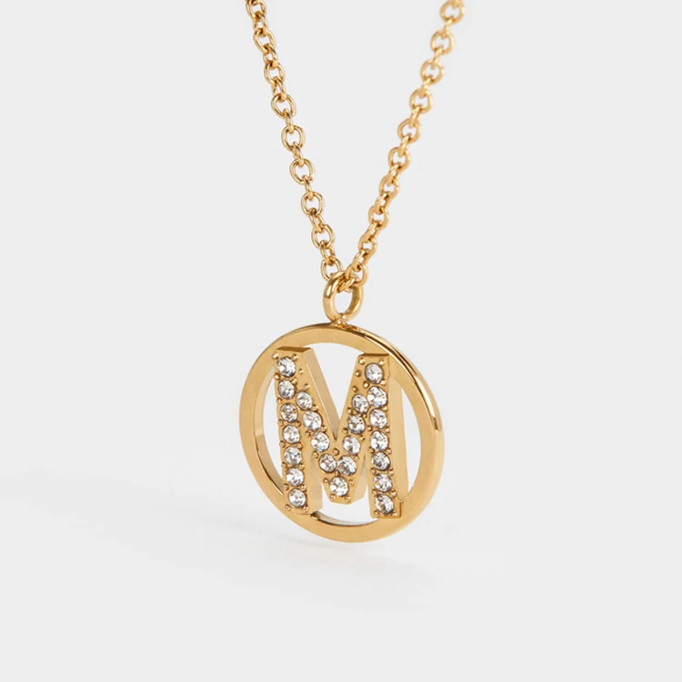 

Qingdao Gold Plated Initial Pendant Letter Necklace Chain Crystal Personalized, Gold/silver plated