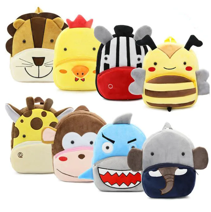 

Outdoor small animal plush bag wholesale custom trendy softback kids school backpack