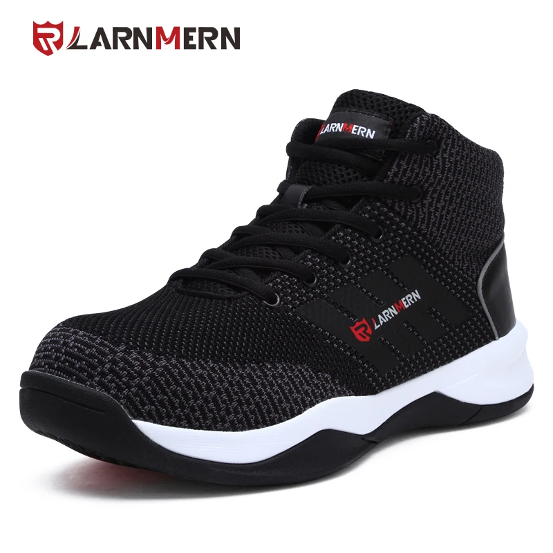 

LARNMERN Men's Safety Shoes Steel Toe Breathable Lightweight Work Shoes Construction Protective Boots