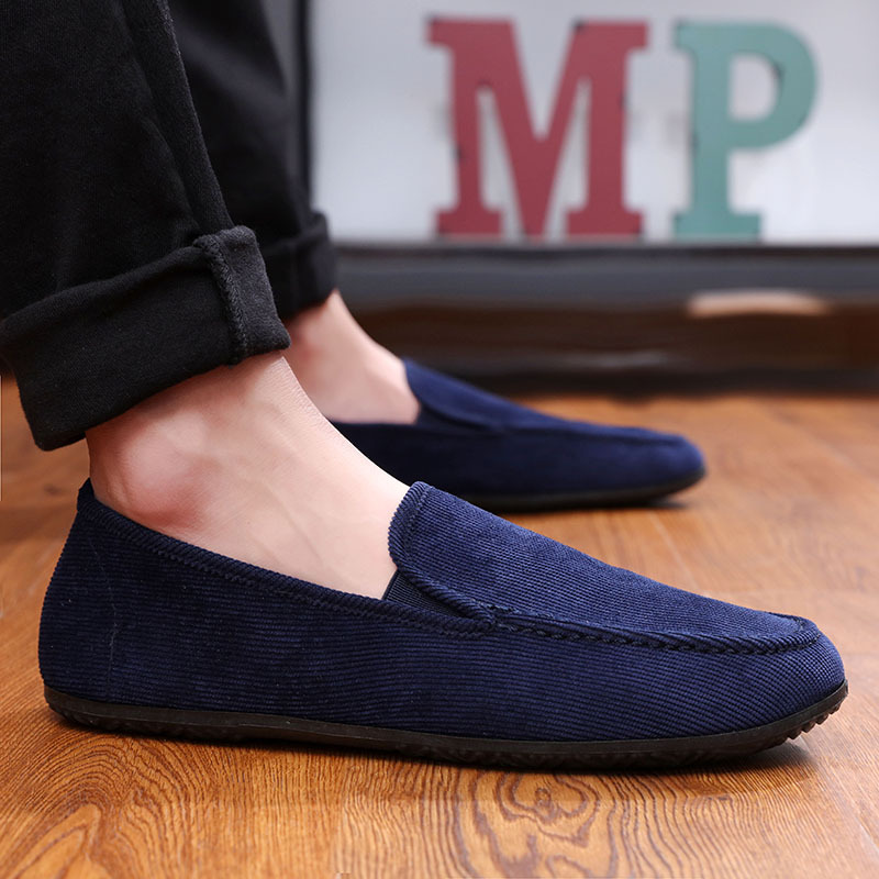 

Non slip PVC Soles Casual Comfortable Canvas slip on shoes mens, 4 colors