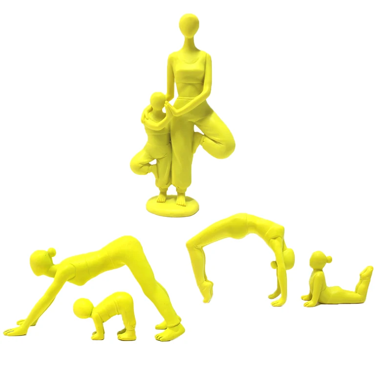 

Resin Gifts & Crafts Parent -Child& Family Mother Father day Yoga Set Ornament House Decor family decor cheap wholesale