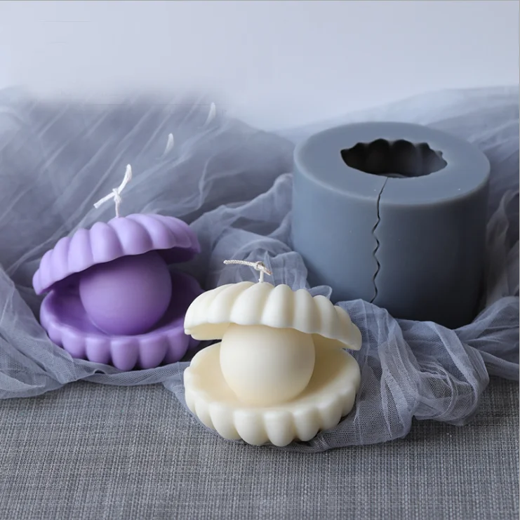 

Big Pearl Shell Aromatherapy Candle Mould INS Home Soft Decoration Making Aromatherapy Candle DIY Material Mould