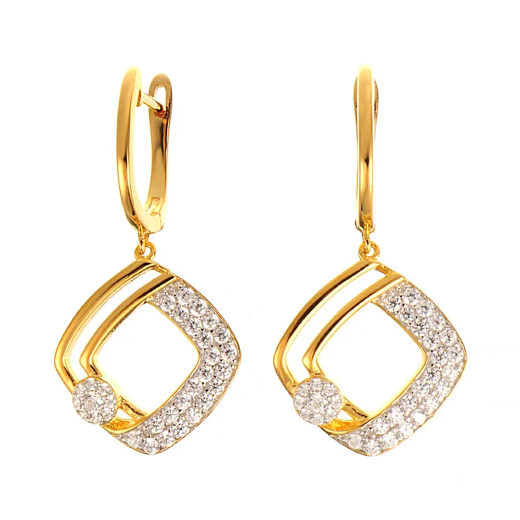 

yellow gold plated wedding drop set necklace earring