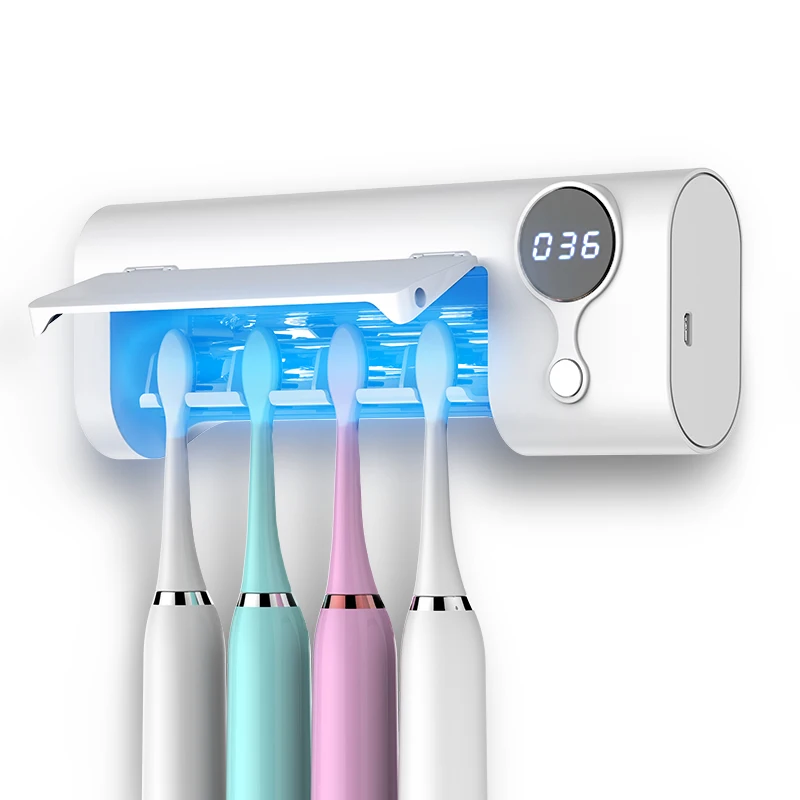 
Factory ShenZhen hot selling rechargeable toothbrush sterilizer wall mounted toothbrush holder 99% led uv sterilizer for home 