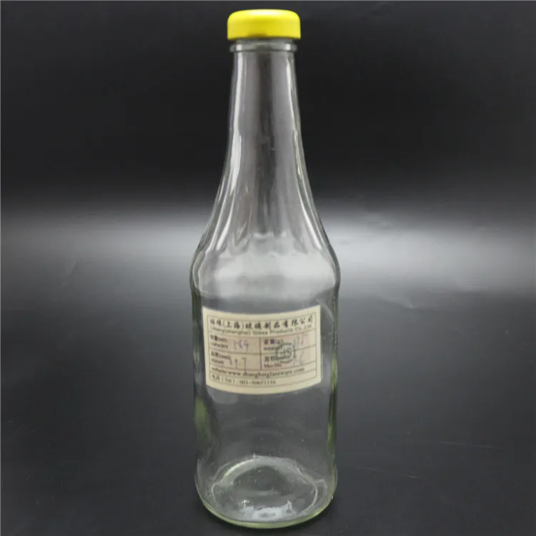 Linlang shanghai kualitas tinggi menyesuaikan botol saus 550ml panas tiup
